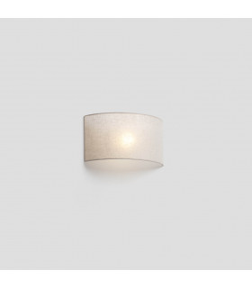 Otton Horizontal Round Linen Wall Lamp 2L-2