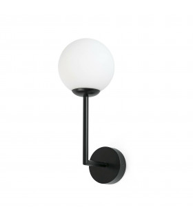 Gala Black Globe Wall Lamp IP44-1