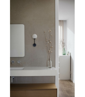 Gala Black Globe Wall Lamp IP44-2