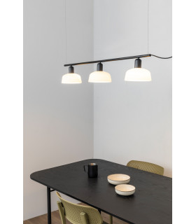 Tatawin Lineal Small White Lineal Dome Pendant Lamp-2
