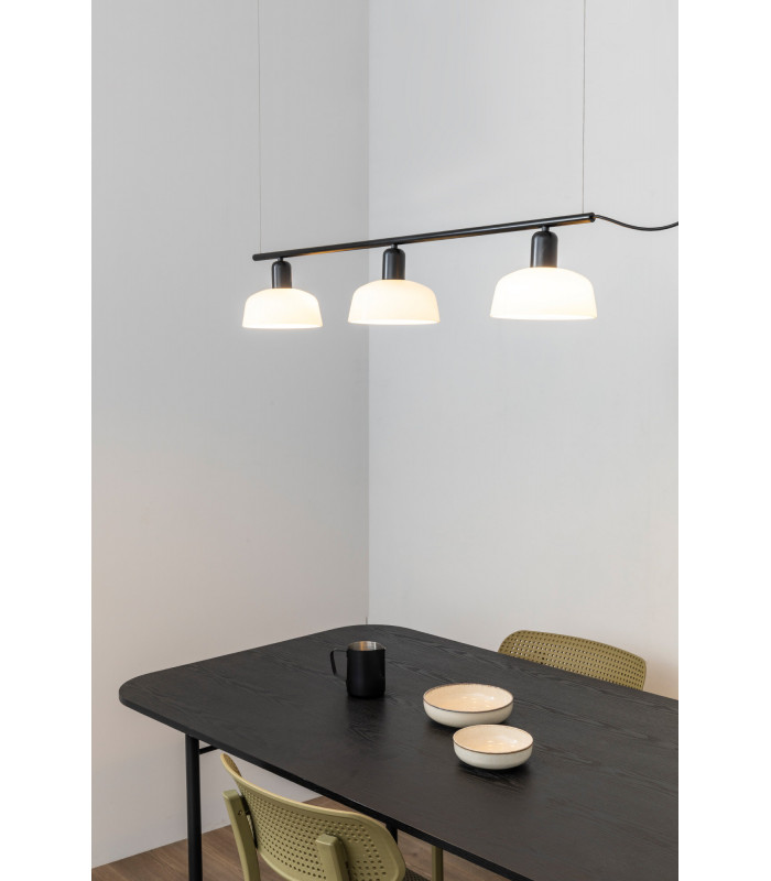 Tatawin Lineal Small White Lineal Dome Pendant Lamp-2