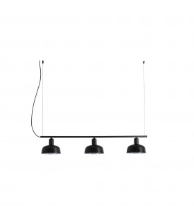 Tatawin Lineal Small Black Lineal Dome Pendant Lamp-1