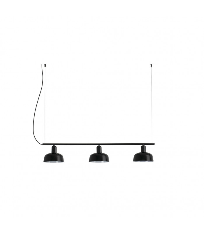 Tatawin Lineal Small Black Lineal Dome Pendant Lamp-1