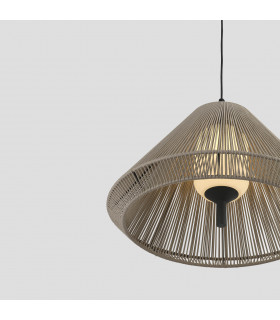 Saigon Out C70 Grey Beige Pendant Lamp Cone Cap IP65-2