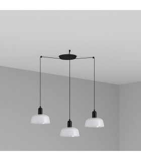 Tatawin Small 3 Light White Cluster Drop Pendant Lamp-1