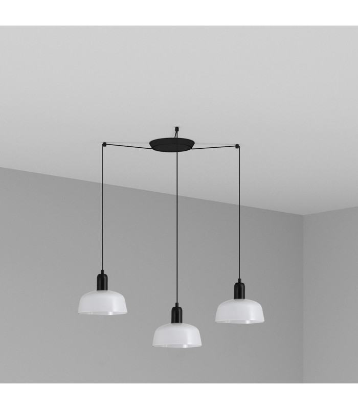 Tatawin Small 3 Light White Cluster Drop Pendant Lamp-1