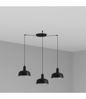 Tatawin Small 3 Light Black Cluster Drop Pendant Lamp-1