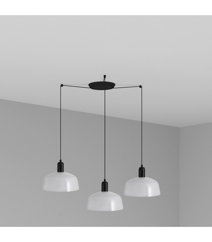Tatawin Medium 3 Light White Cluster Drop Pendant Lamp-1