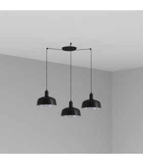 Tatawin Medium 3 Light Black Cluster Drop Pendant Lamp-1