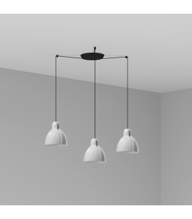 Venice 3 Light White Cluster Drop Pendant Lamp-1