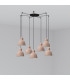 Venice 7 Light Pink Cluster Drop Pendant Lamp-1