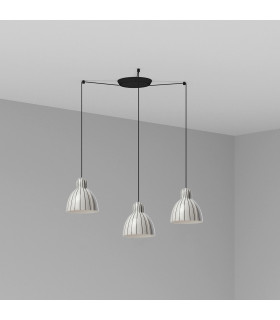 Venice 3 Light Cluster Drop Stripes Pendant Lamp-1