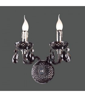 Classic Wall Lamp Black 2 Light , E14 - 1
