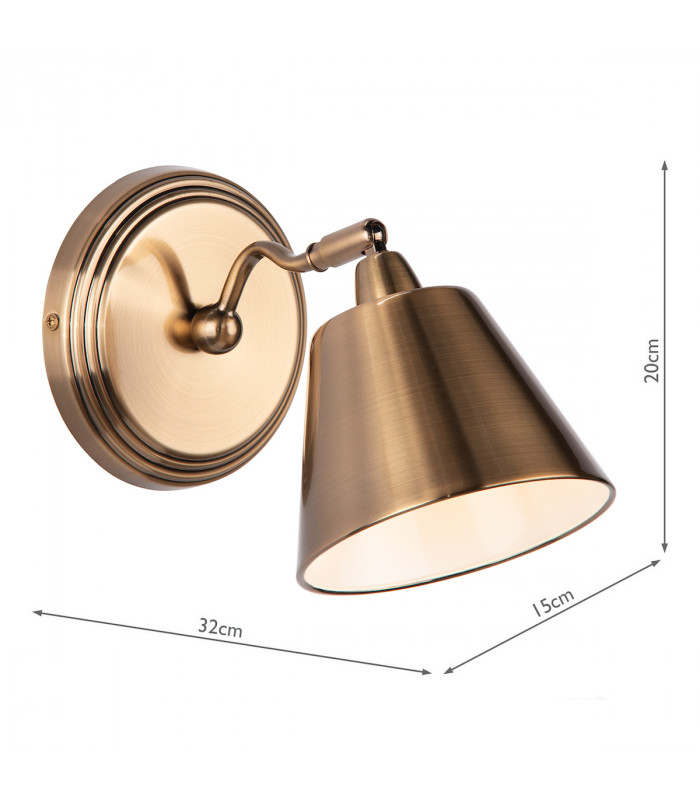 Dome Wall Light Antique Brass -2