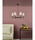 Abel 6 Light Pendant Ceiling Light Satin Black Glass-4