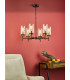 Abel 6 Light Pendant Ceiling Light Satin Black Glass-5