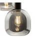Aiden 3 Light Cluster Pendant Ceiling Light Satin Black & Smoked-3