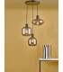 Aiden 3 Light Cluster Pendant Ceiling Light Satin Black & Smoked-5