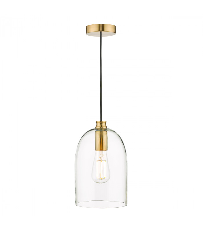 Archie Pendant Ceiling Light Satin Bronze Glass-1