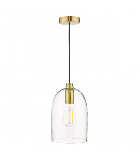Archie Pendant Ceiling Light Satin Bronze Glass-2