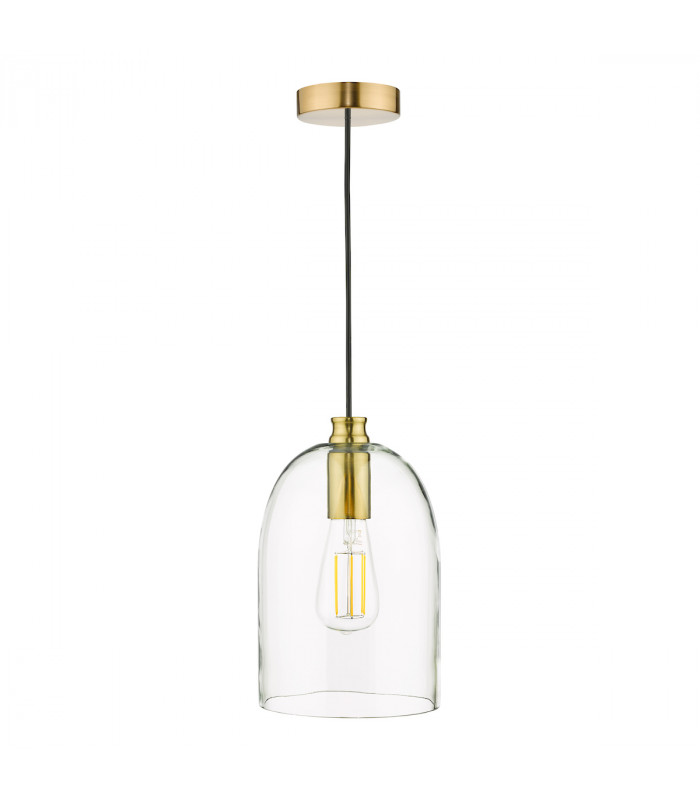 Archie Pendant Ceiling Light Satin Bronze Glass-2