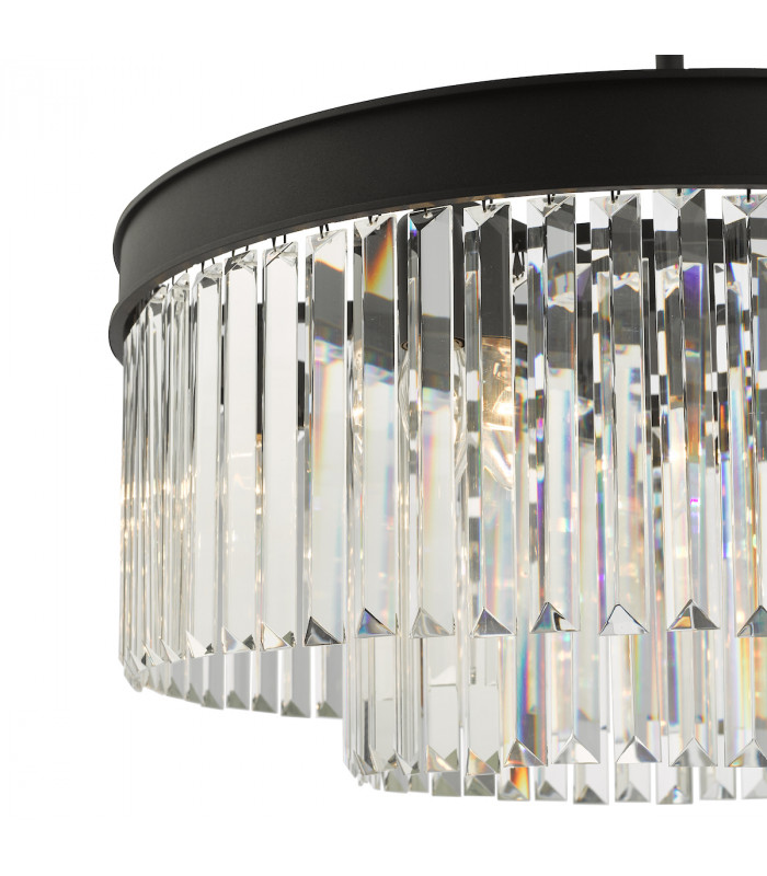 Celeus 6 Light Chandelier Anthracite & Crystal-3