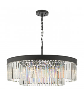 Celeus 8 Light Chandelier Anthracite & Crystal-1