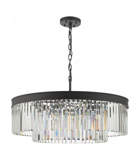 Celeus 8 Light Chandelier Anthracite & Crystal-2