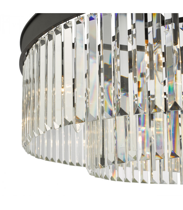 Celeus 8 Light Chandelier Anthracite & Crystal-3