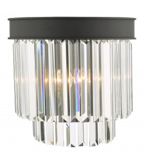 Celeus 2 Light Wall Light Anthracite & Crystal-1