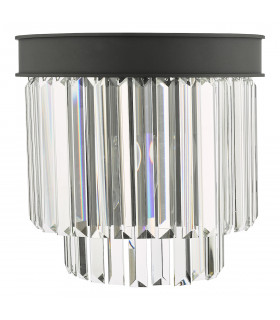 Celeus 2 Light Wall Light Anthracite & Crystal-2