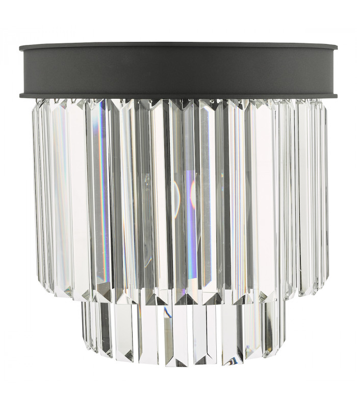 Celeus 2 Light Wall Light Anthracite & Crystal-2