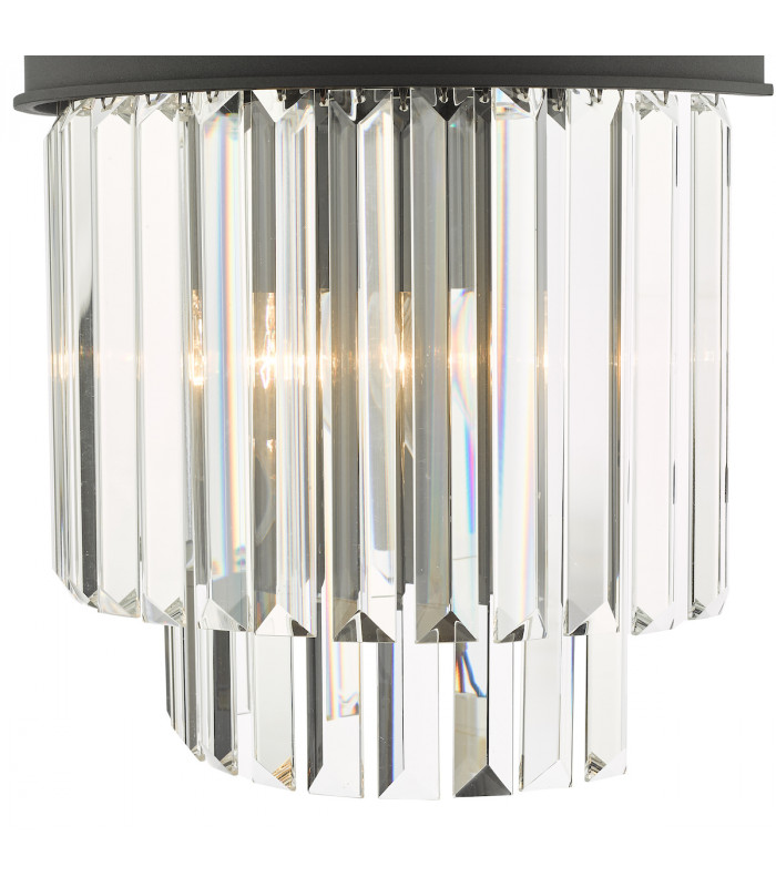 Celeus 2 Light Wall Light Anthracite & Crystal-4