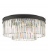Celeus 6 Light Flush Ceiling Light Matt Anthracite & Crystal-1