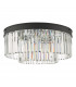 Celeus 6 Light Flush Ceiling Light Matt Anthracite & Crystal-2