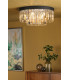 Celeus 6 Light Flush Ceiling Light Matt Anthracite & Crystal-6