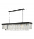 Celeus 6 Light Bar Pendant Ceiling Light Anthracite & Crystal-2