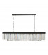 Celeus 6 Light Bar Pendant Ceiling Light Anthracite & Crystal-4