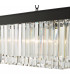 Celeus 6 Light Bar Pendant Ceiling Light Anthracite & Crystal-6