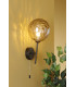 Cohen Wall Light Matt Black Smoked Dimpled 150mm Glass-5
