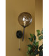Cohen Wall Light Matt Black Smoked Dimpled 150mm Glass-6