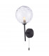 Cohen Wall Light Matt Black Clear Dimpled 150mm glass-1