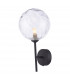 Cohen Wall Light Matt Black Clear Dimpled 150mm glass-3
