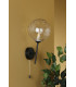 Cohen Wall Light Matt Black Clear Dimpled 150mm glass-6
