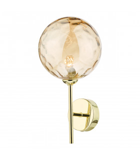 Cohen Wall Light Polished Gold Champagne Dimpled 150mm glass-2