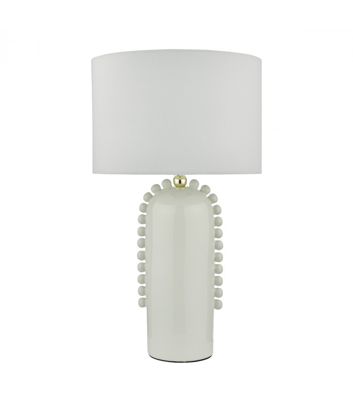 Dolce Table Lamp White Ceramic With Shade-2