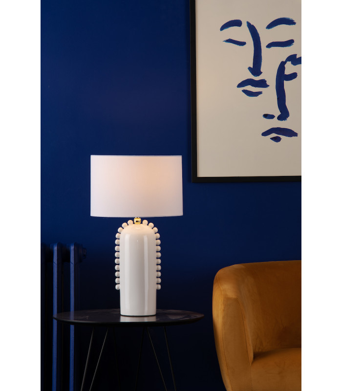 Dolce Table Lamp White Ceramic With Shade-4