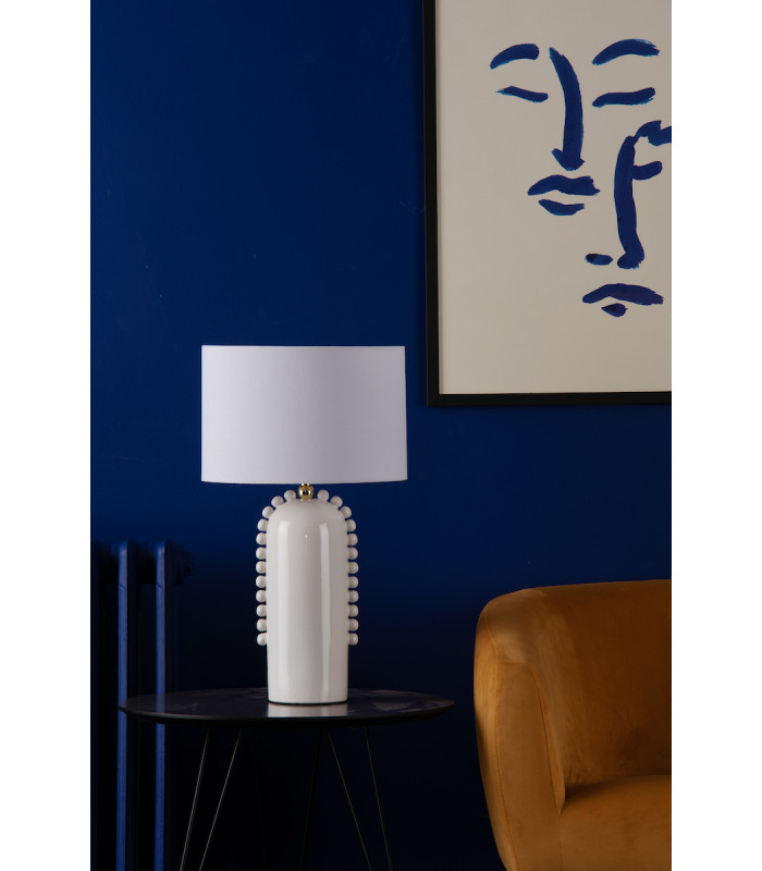 Dolce Table Lamp White Ceramic With Shade-5