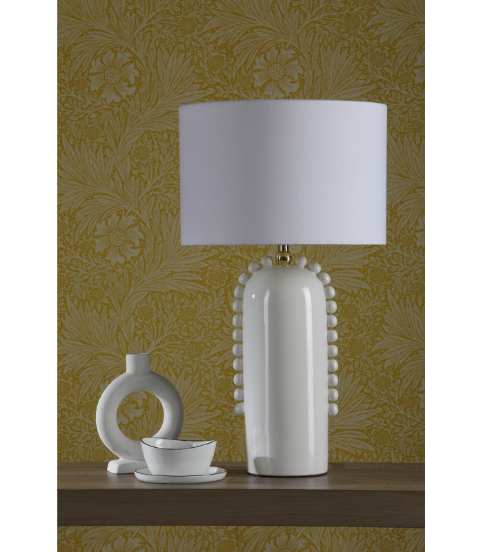 Dolce Table Lamp White Ceramic With Shade-7