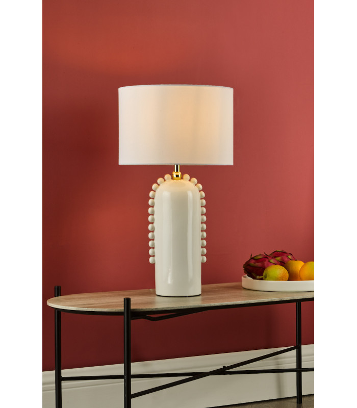 Dolce Table Lamp White Ceramic With Shade-8